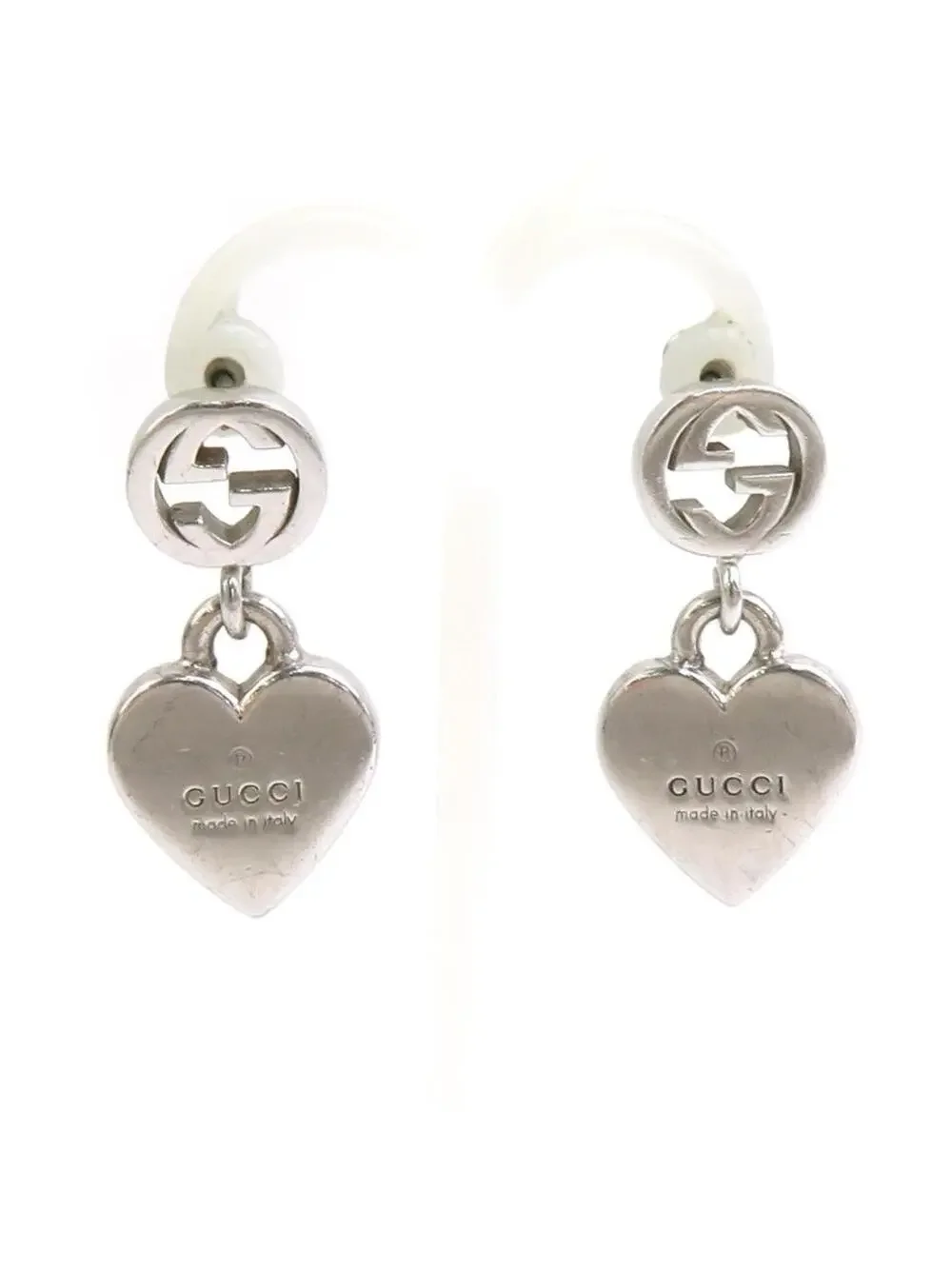 Auth Gucci Pierce Earrings Silver - #293611G16B
